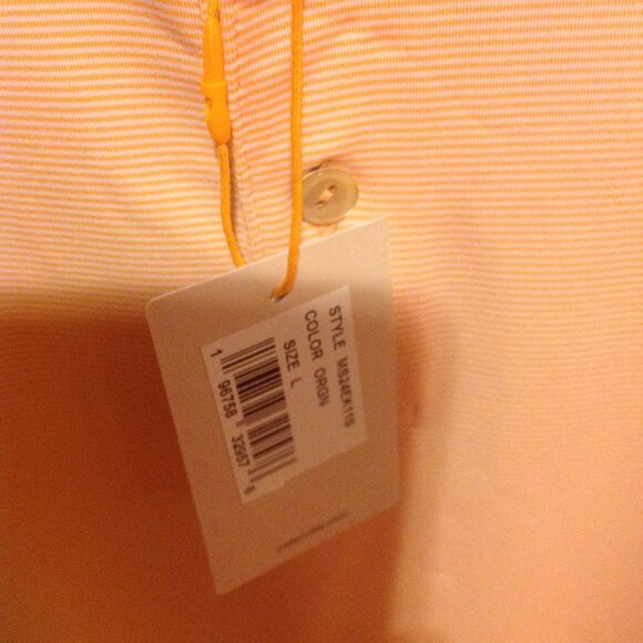 Peter Millar Men's Crown Sport Short Sleeve Orange Polo Shirt - Large - NWT - Picture 7 of 7